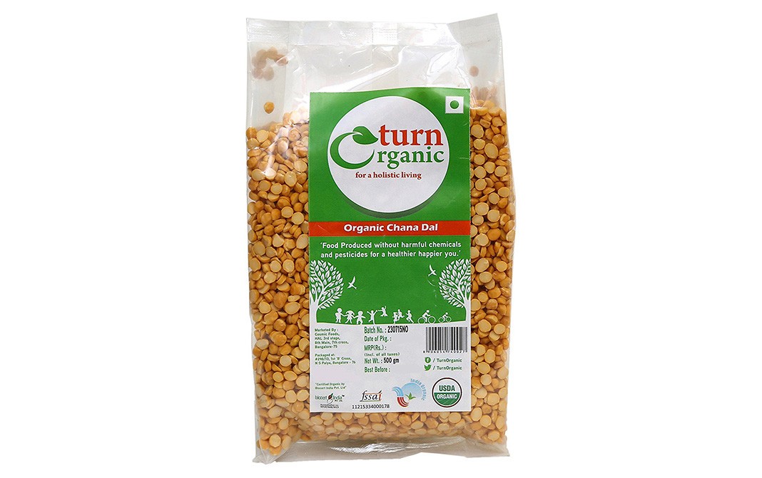 Turn Organic Chana Dal    Pack  500 grams